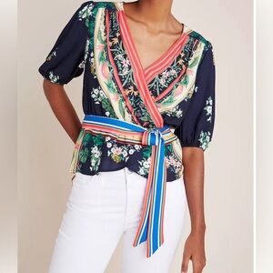 Farm Rio Rachelle Wrap Blouse. Sz M